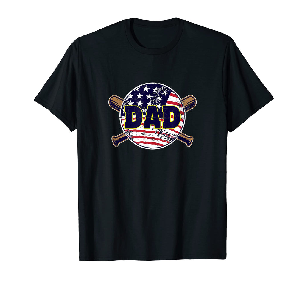 Baseball Dad Patriotic Us Flag T-Shirt - Streetwear Style for Adults - T-Shirt, Sweatshirt, Hoodie