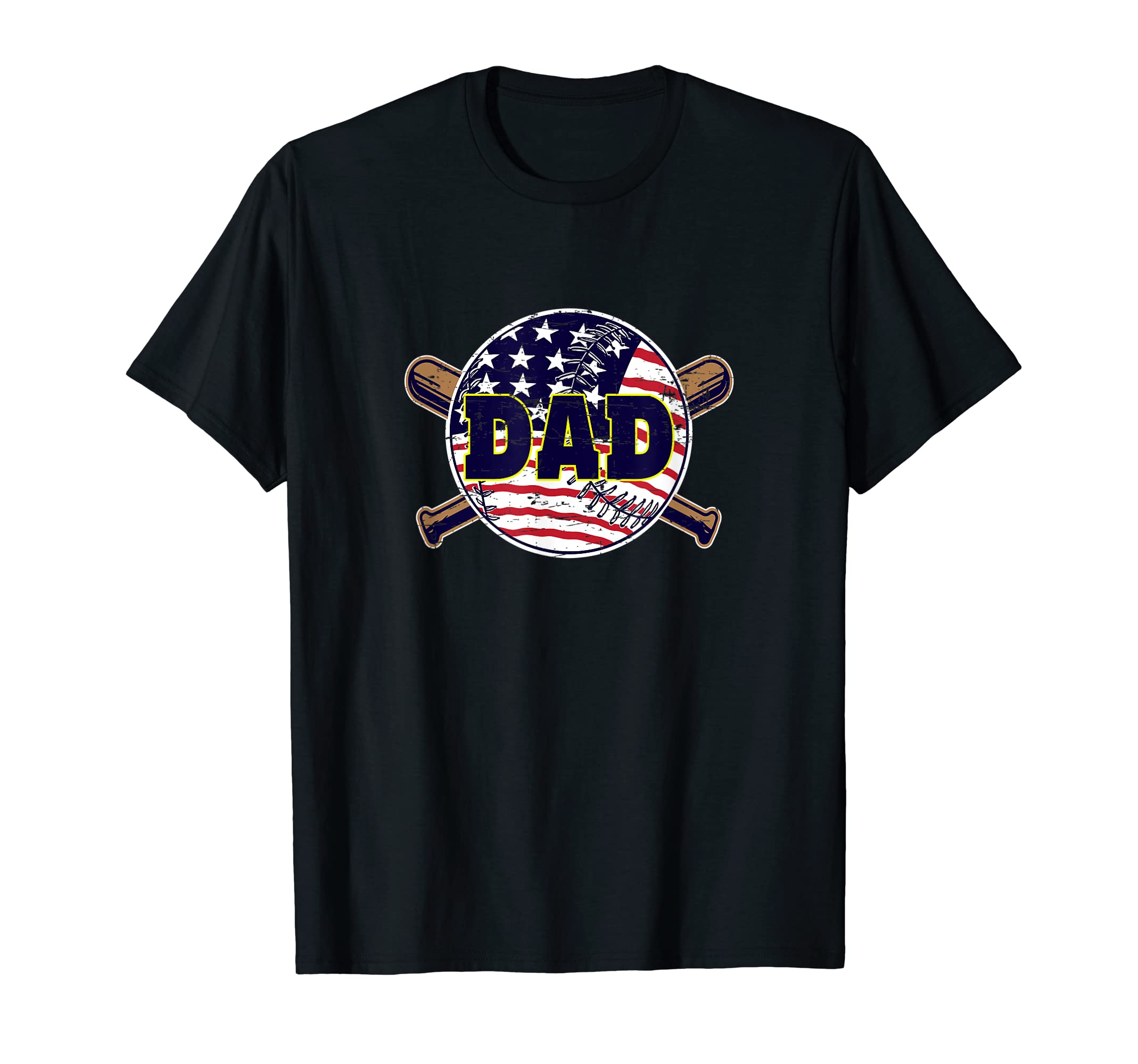 Baseball Dad Patriotic Us Flag T-Shirt - Streetwear Style for Adults - T-Shirt, Sweatshirt, Hoodie