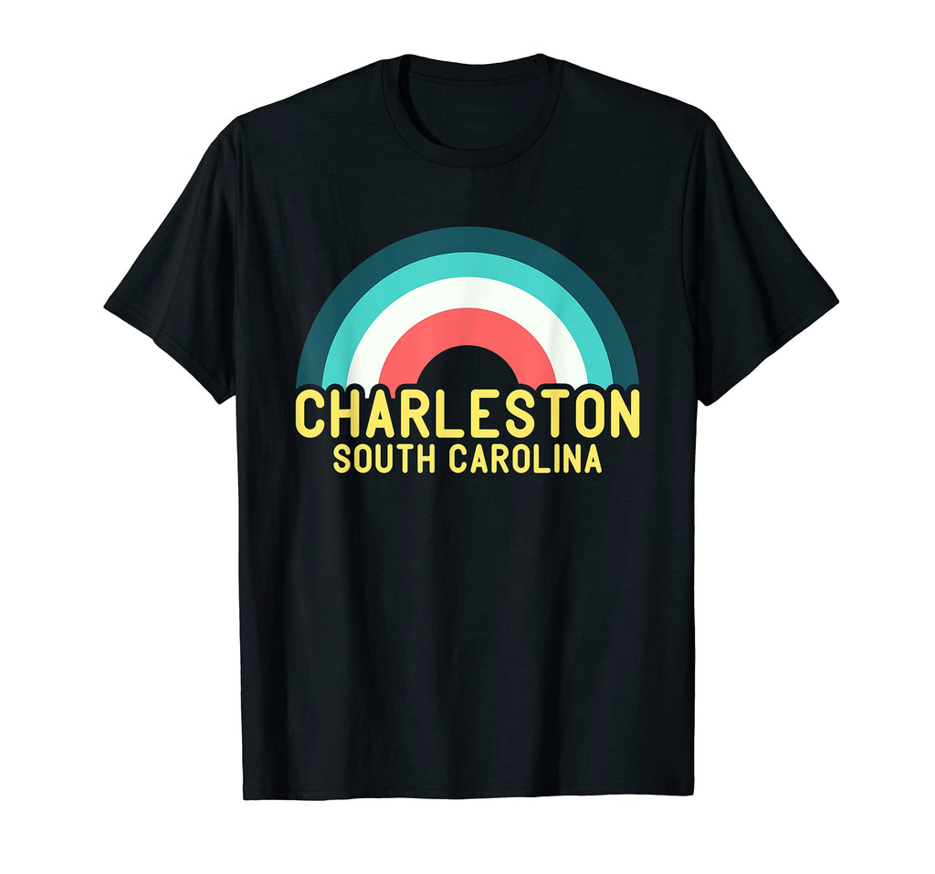 Charleston South Carolina Rainbow T-Shirt - Novelty Apparel Men Women - T-Shirt, Sweatshirt, Hoodie