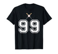 99 Number Baseball White T-Shirt - Novelty Apparel for Adults - T-Shirt, Sweatshirt, Hoodie
