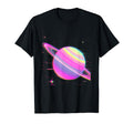 Vaporwave Synthwave Glitch Saturn 80S T-Shirt - Custom Art Print Men Women - T-Shirt, Sweatshirt, Hoodie