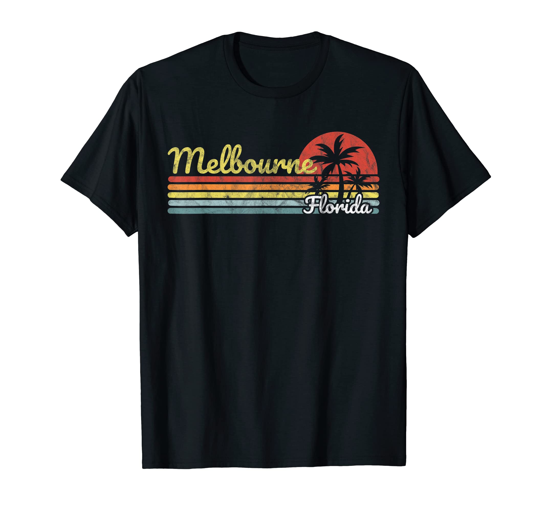 Melbourne Fl Florida Stripes Lines T-Shirt - Unique Graphic Men Women - T-Shirt, Sweatshirt, Hoodie