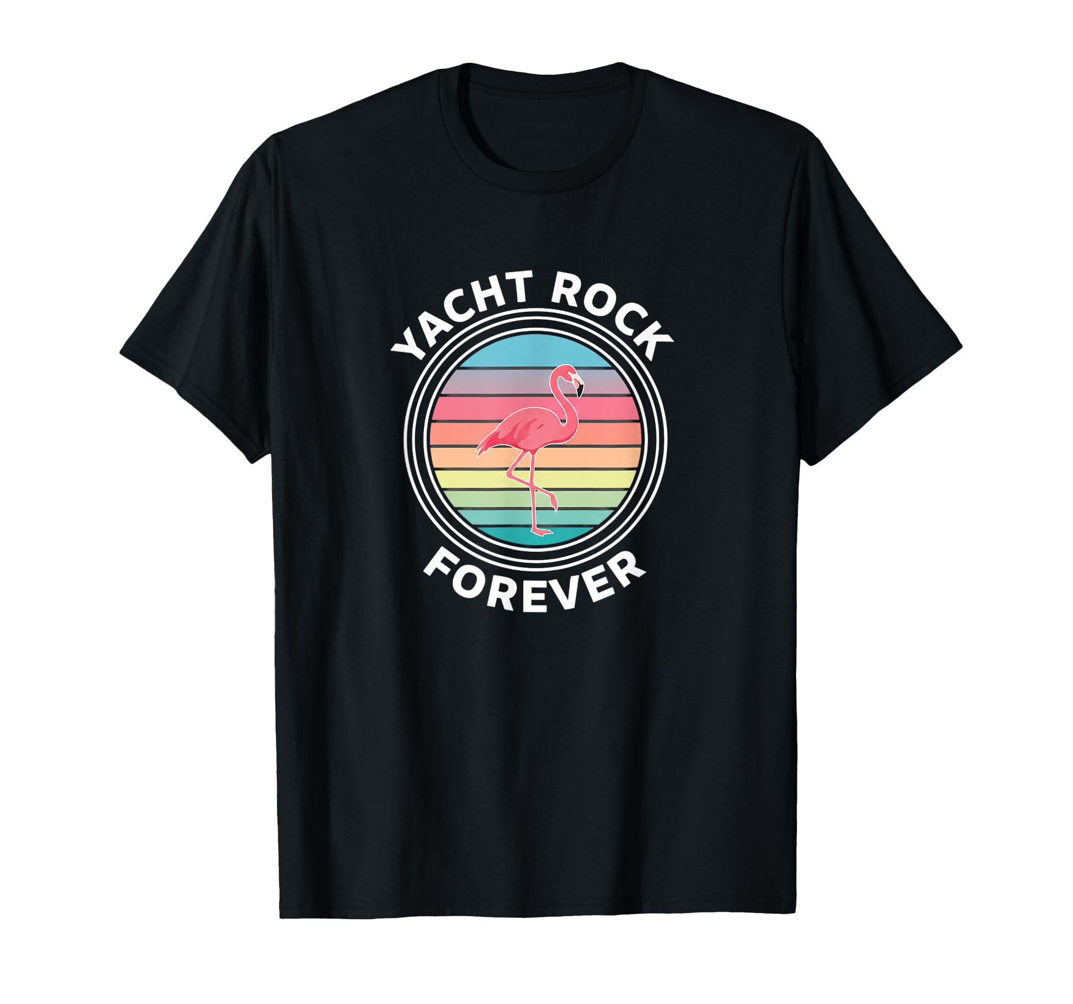 Yacht Rock Forever Flamingo Sunset T-Shirt - Graphic Print for Adults - T-Shirt, Sweatshirt, Hoodie