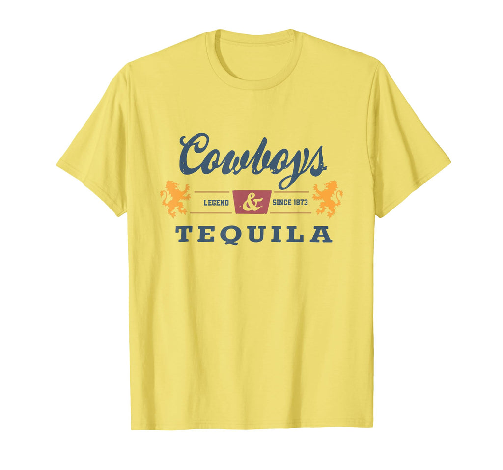 Cowboys And Tequila Western Funny Tequila T-Shirt - Graphic Print Unisex - T-Shirt, Sweatshirt, Hoodie