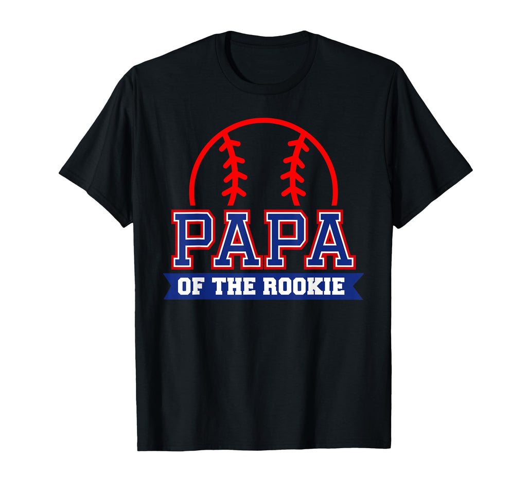 Papa Rookie 1St Birthday Baseball Theme T-Shirt - Graphic Print Unisex - T-Shirt, Sweatshirt, Hoodie