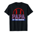 Papa Rookie 1St Birthday Baseball Theme T-Shirt - Graphic Print Unisex - T-Shirt, Sweatshirt, Hoodie
