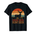 Drink Beer Hunt Deer Funny Sunset Deer T-Shirt - Trendy Graphic Men Women - T-Shirt, Sweatshirt, Hoodie