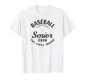 Baseball Senior 2026 Final Inning T-Shirt - Aesthetic Graphic for Adults - T-Shirt, Sweatshirt, Hoodie