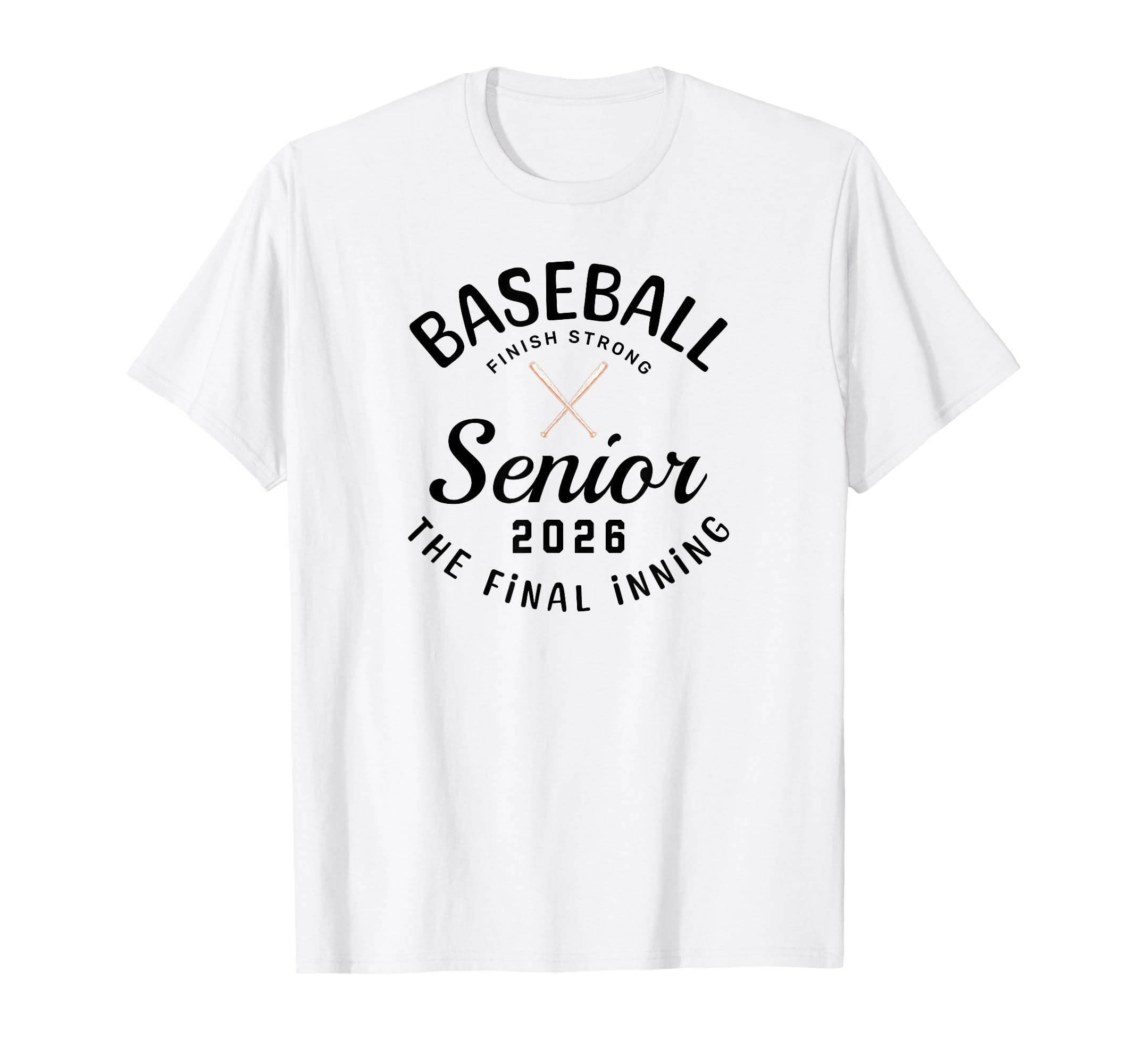 Baseball Senior 2026 Final Inning T-Shirt - Aesthetic Graphic for Adults - T-Shirt, Sweatshirt, Hoodie