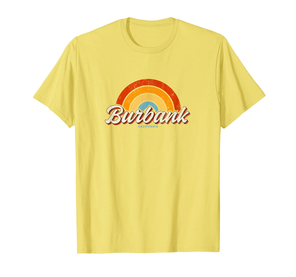 Burbank California Ca Rainbow 70S T-Shirt - Aesthetic Graphic Unisex - T-Shirt, Sweatshirt, Hoodie