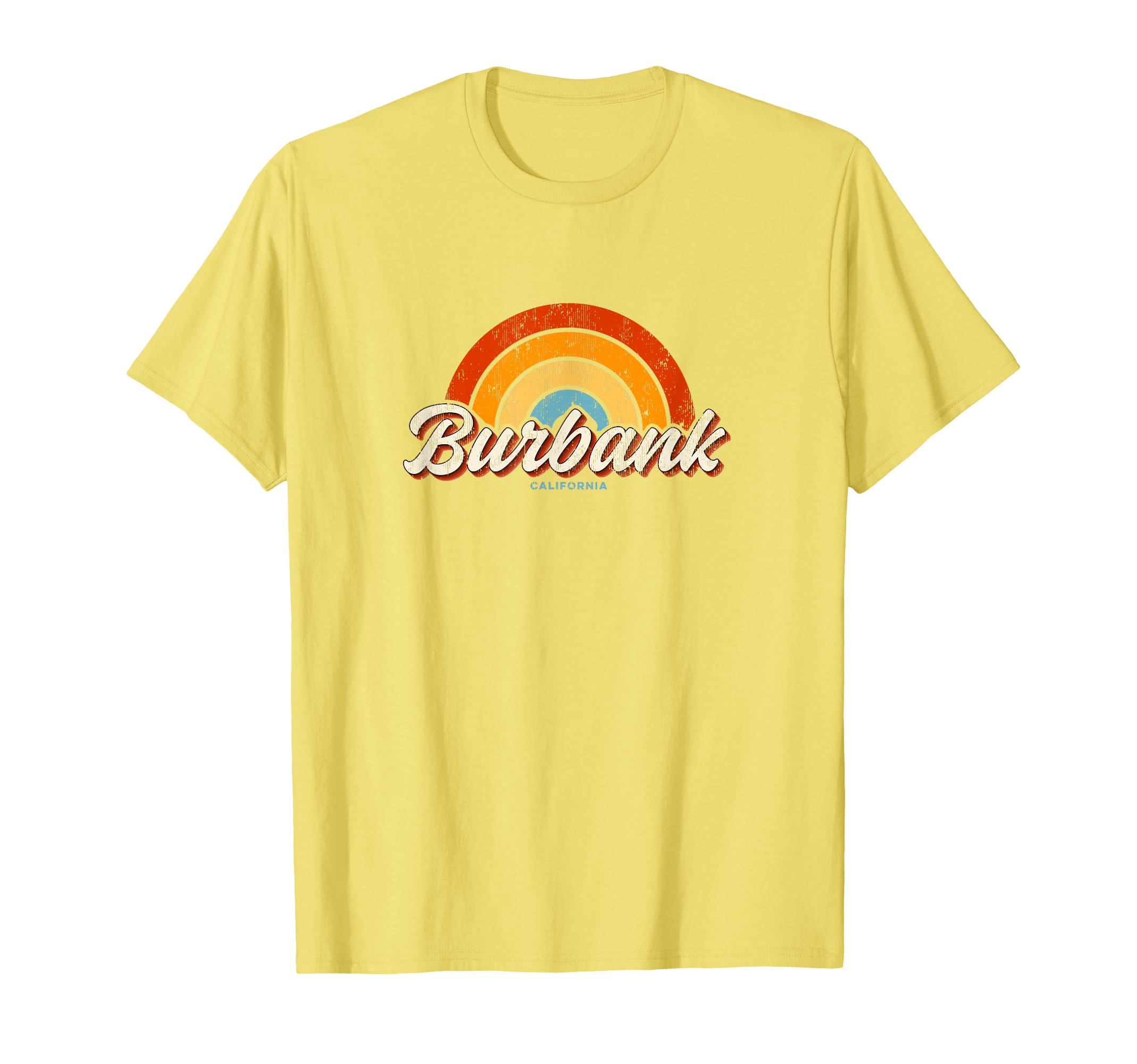 Burbank California Ca Rainbow 70S T-Shirt - Aesthetic Graphic Unisex - T-Shirt, Sweatshirt, Hoodie