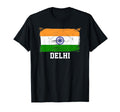 Delhi Distressed Indian Flag T-Shirt - Custom Art Print Unisex - T-Shirt, Sweatshirt, Hoodie