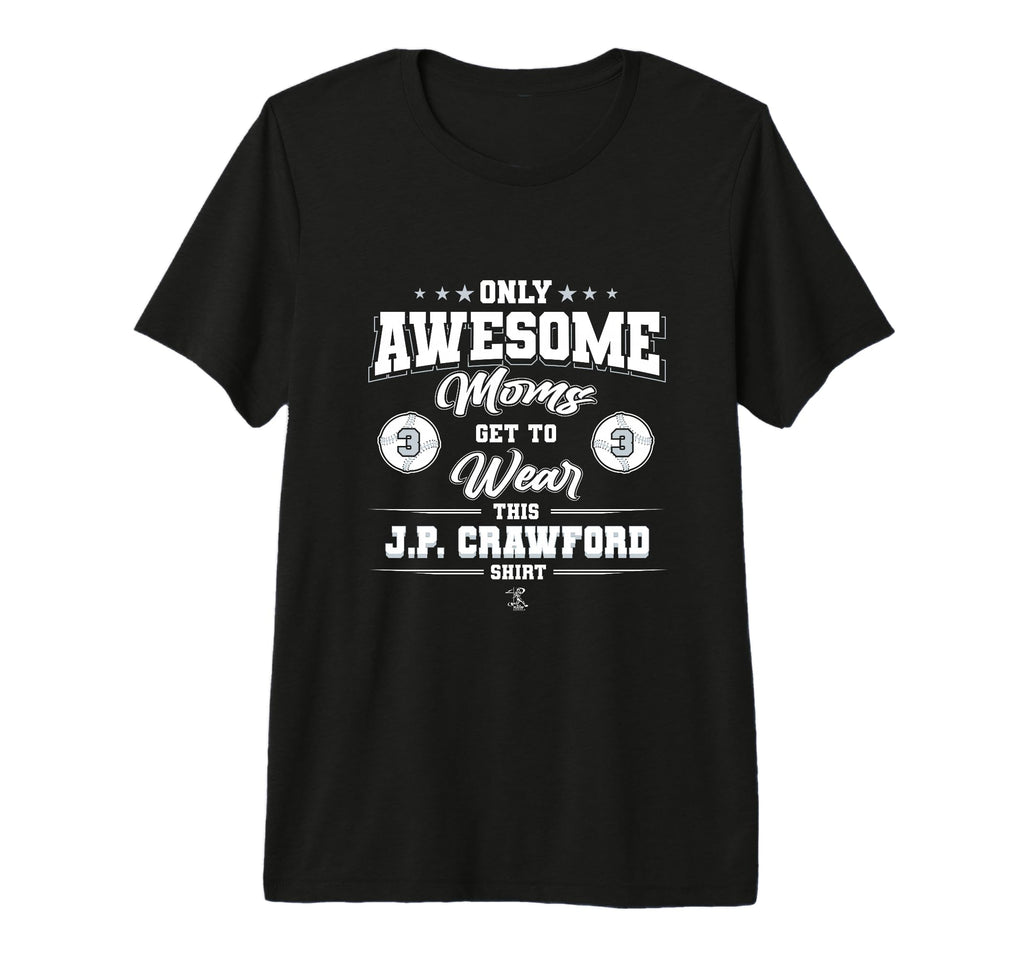 J P Crawford Awesome Moms Tri Blend T-Shirt - Custom Art Print for Adults - T-Shirt, Sweatshirt, Hoodie