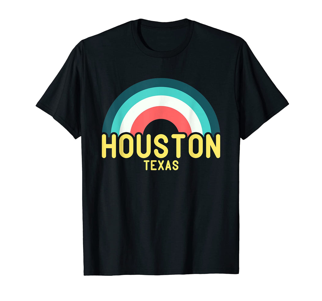 Houston Texas Rainbow T-Shirt - Aesthetic Graphic for Adults - T-Shirt, Sweatshirt, Hoodie