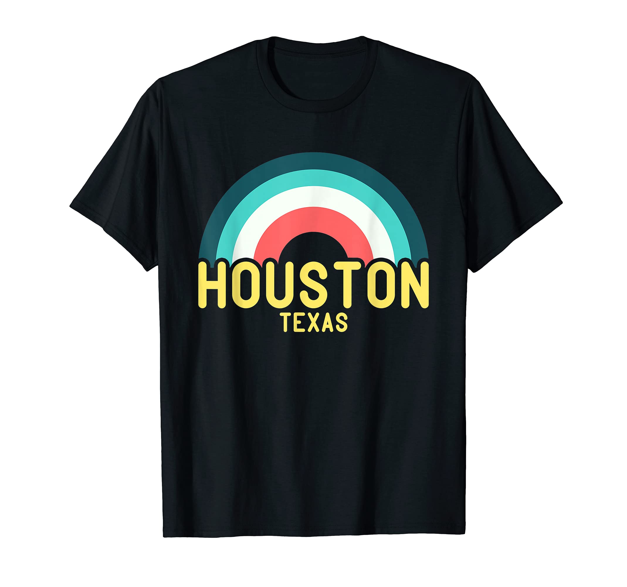 Houston Texas Rainbow T-Shirt - Aesthetic Graphic for Adults - T-Shirt, Sweatshirt, Hoodie