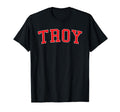 Troy Mi Varsity Red Text T-Shirt - Fun Novelty Design for Adults - T-Shirt, Sweatshirt, Hoodie