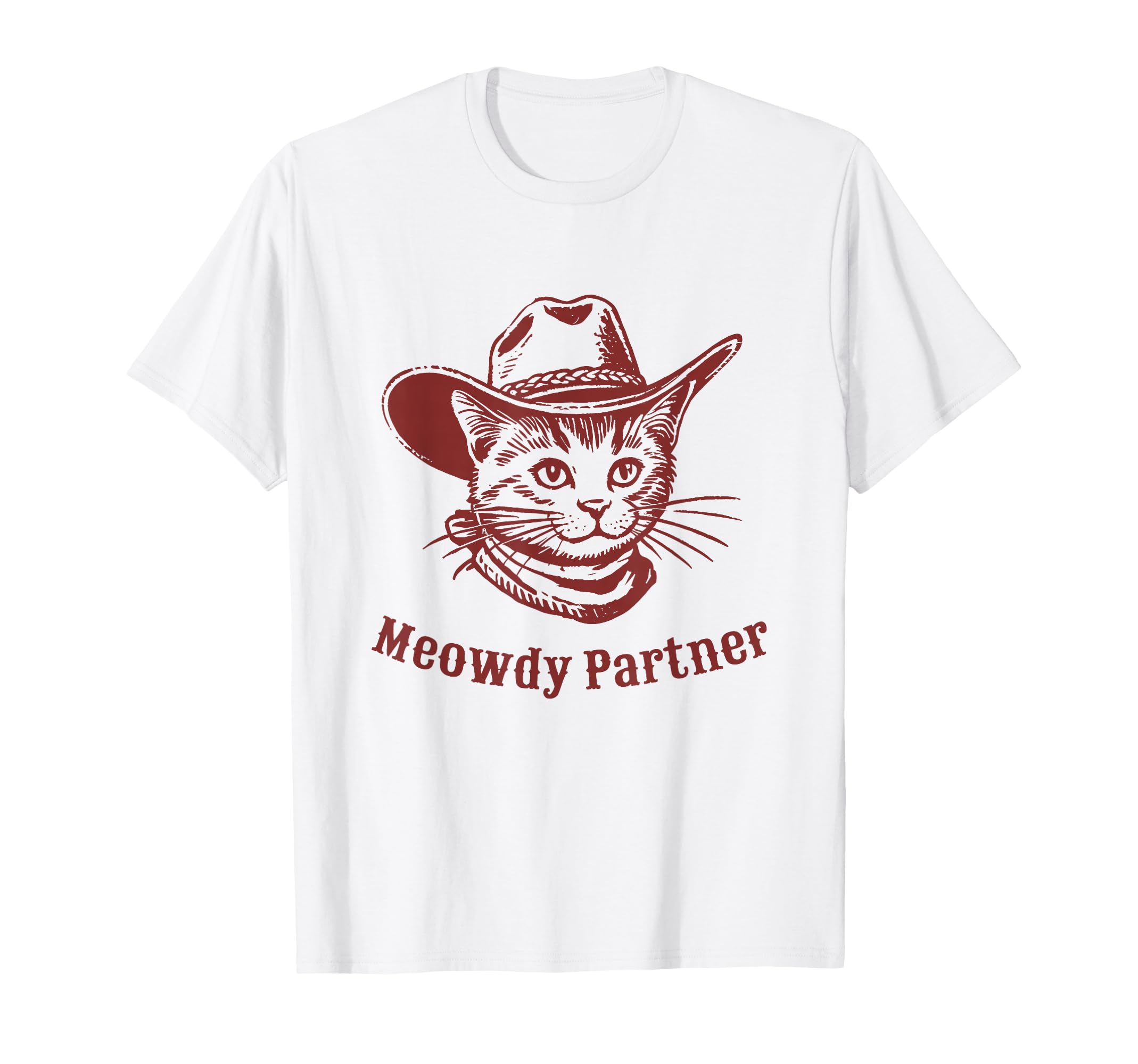 Meowdy Partner Country Western T-Shirt - Minimalist Print for Adults - T-Shirt, Sweatshirt, Hoodie