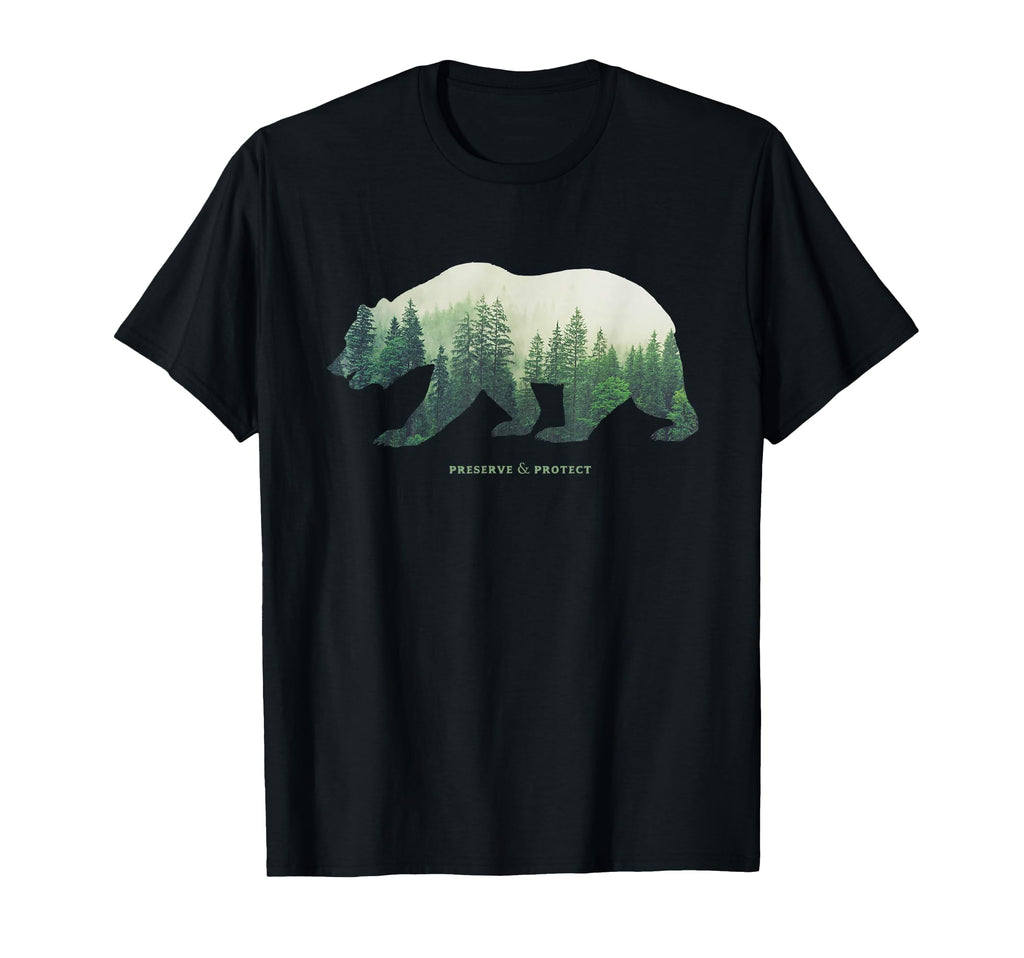 Preserve Protect National Park Bear T-Shirt - Graphic Print for Adults - T-Shirt, Sweatshirt, Hoodie