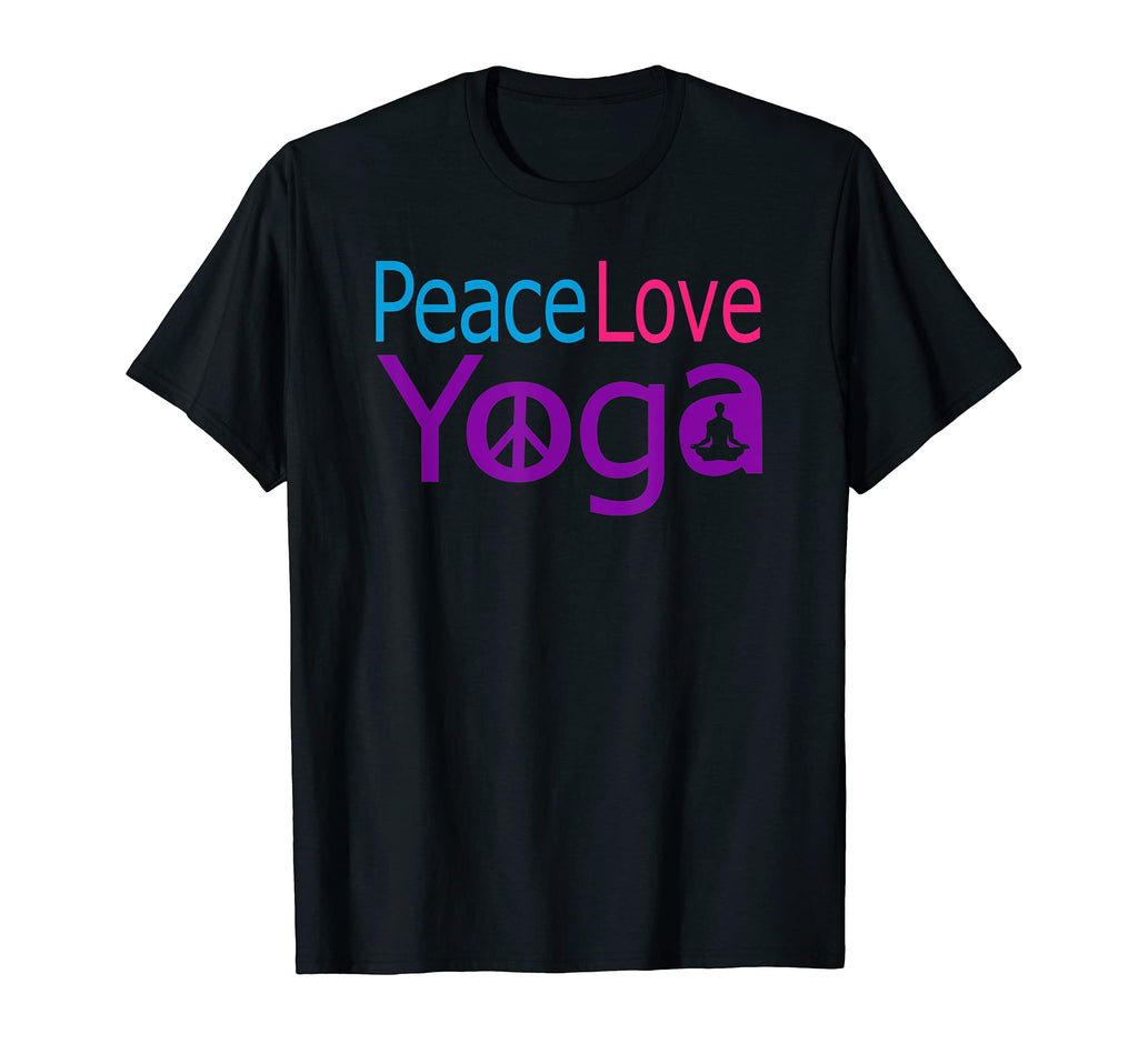 Womens Peace Love Yoga T-Shirt - Casual Everyday Wear Men Women - T-Shirt, Sweatshirt, Hoodie