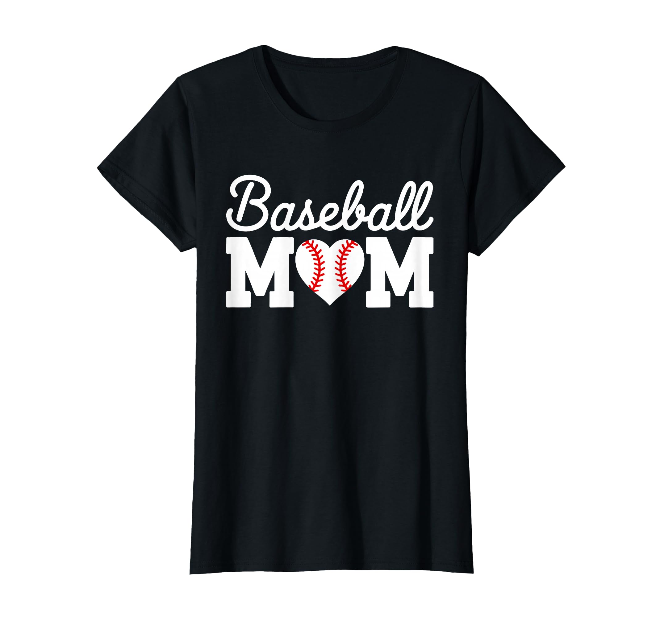 Baseball Mom Baseball Heart Mothers Day T-Shirt - Unique Graphic Unisex - T-Shirt, Sweatshirt, Hoodie