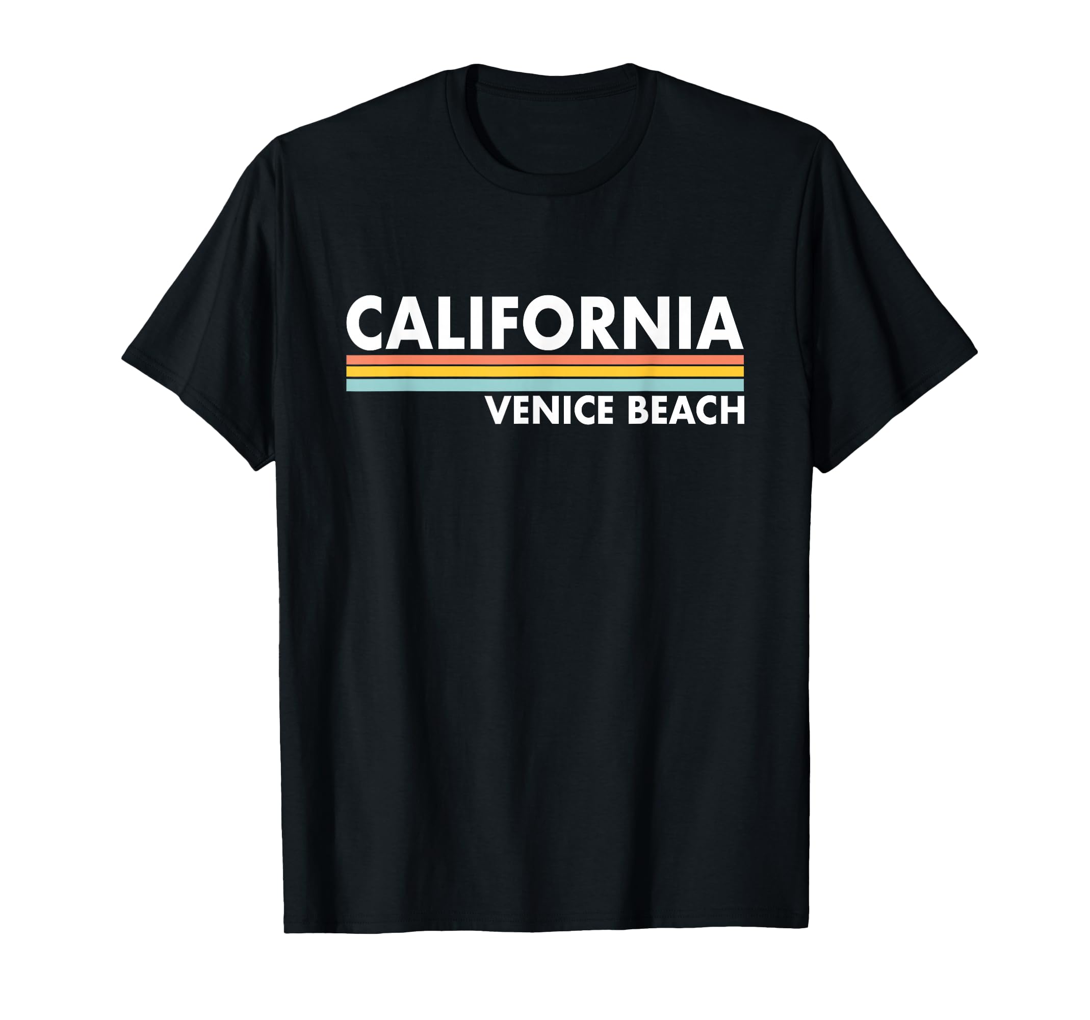 Venice Beach California Stripes T-Shirt - Minimalist Print for Adults - T-Shirt, Sweatshirt, Hoodie