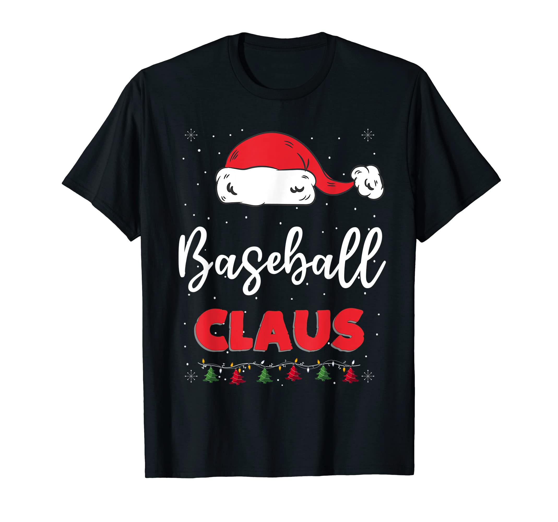 Baseball Santa Claus Funny Family T-Shirt - Fun Novelty Design for Adults - T-Shirt, Sweatshirt, Hoodie