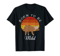 Born To Be Mild Sunset Sloth Pun T-Shirt - Graphic Print Men Women - T-Shirt, Sweatshirt, Hoodie