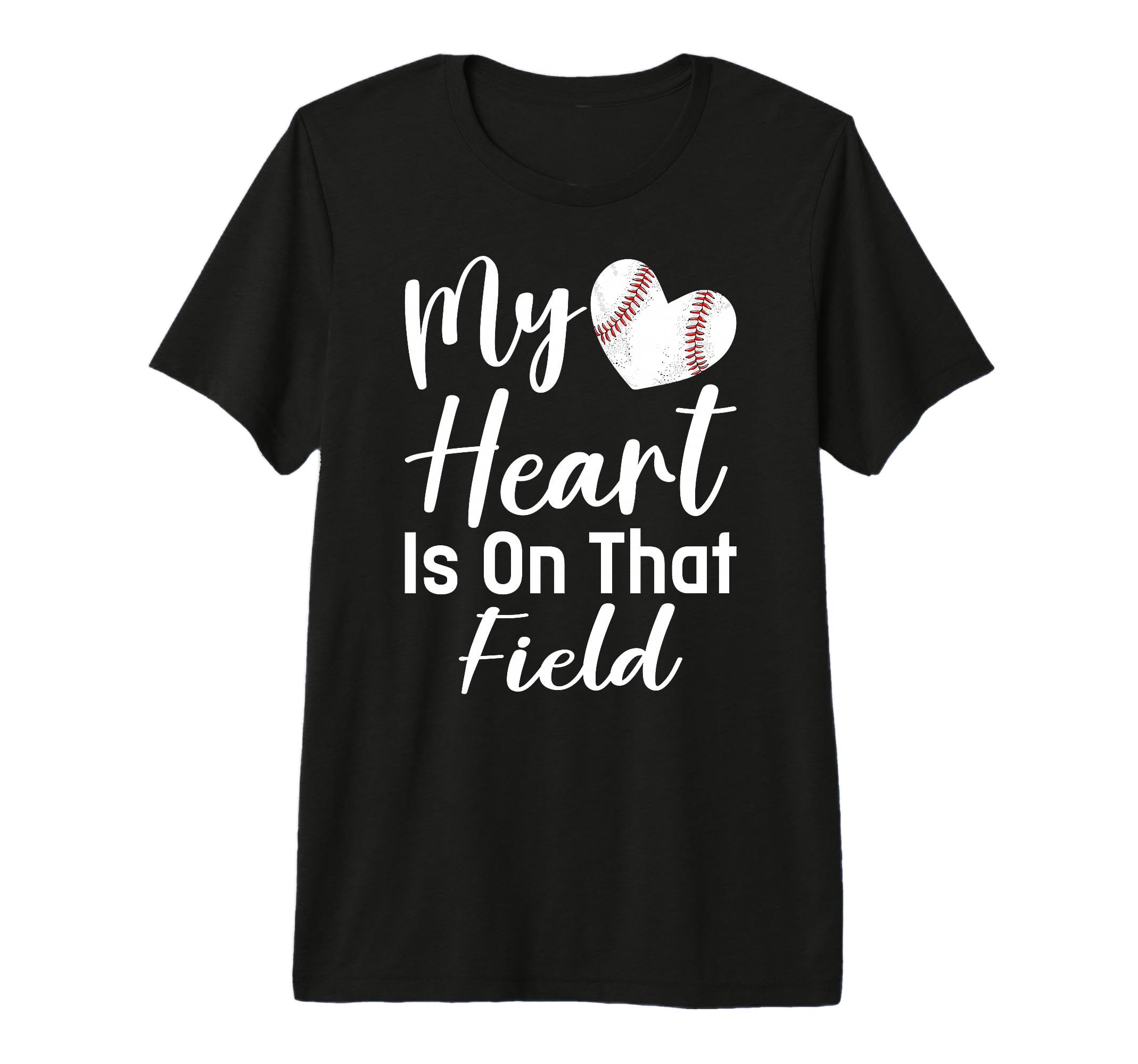 My Heart Is That Field Baseball Heart T-Shirt - Streetwear Style Unisex - T-Shirt, Sweatshirt, Hoodie