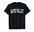 Rapid Valley Sd Distressed White Varsity T-Shirt - Minimalist Print Unisex - T-Shirt, Sweatshirt, Hoodie
