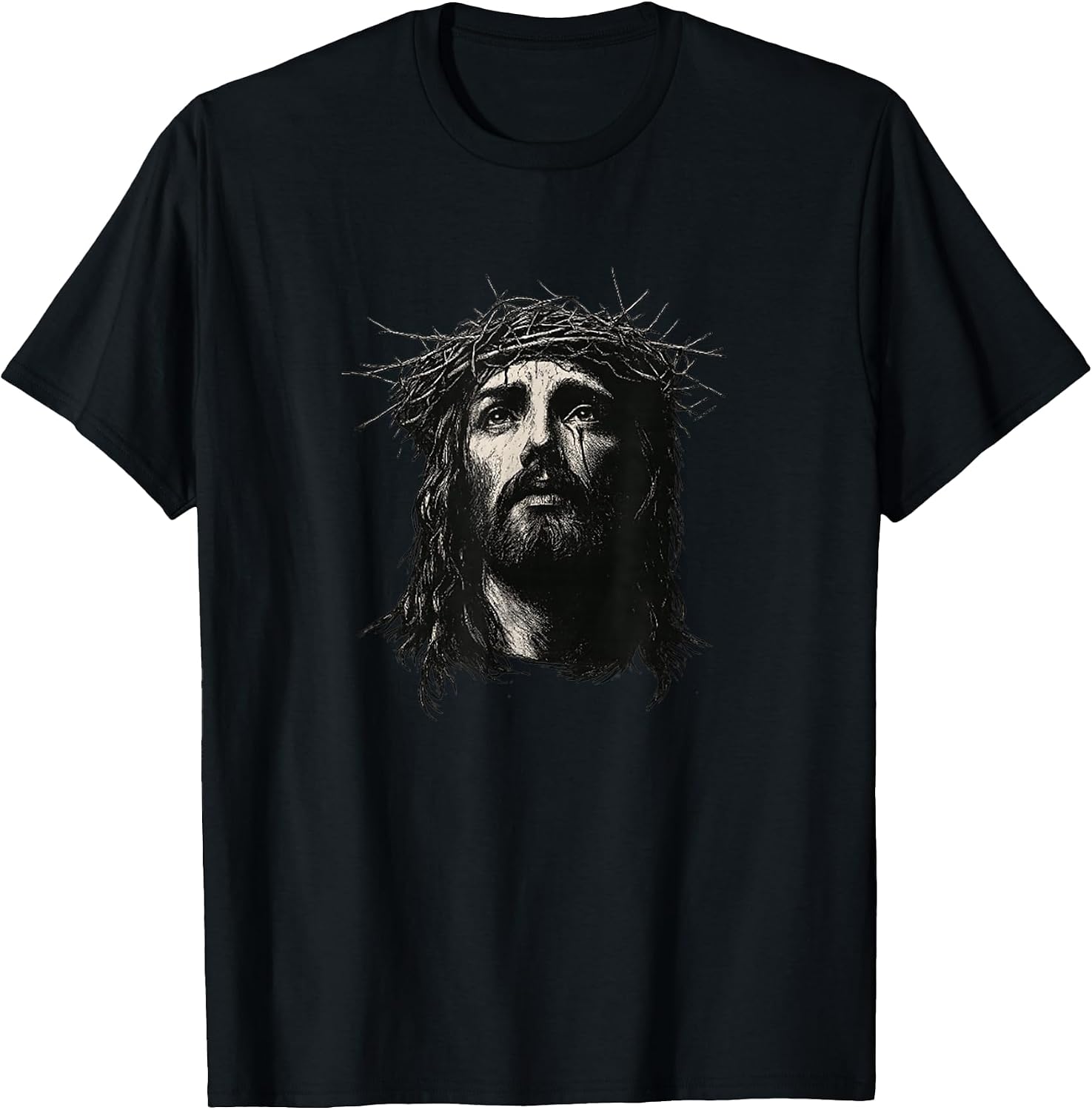 Face Of Jesus Crown Thorn Religious Christmas - Adult & Kids T-Shirts, Sweatshirts & Hoodies apparel design preview 1