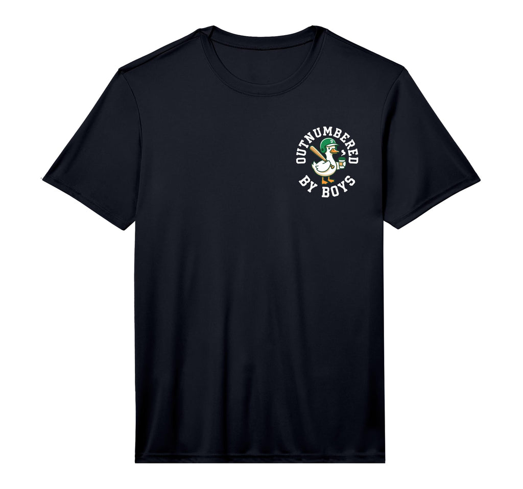Outnumbered Baseball Duck Coffee Mom T-Shirt - Unique Graphic Unisex - T-Shirt, Sweatshirt, Hoodie