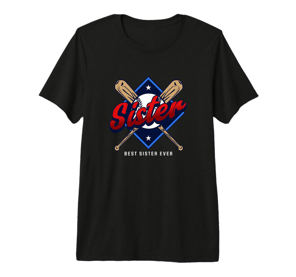 Baseball Sister Baseball Tri Blend T-Shirt - Custom Art Print for Adults - T-Shirt, Sweatshirt, Hoodie