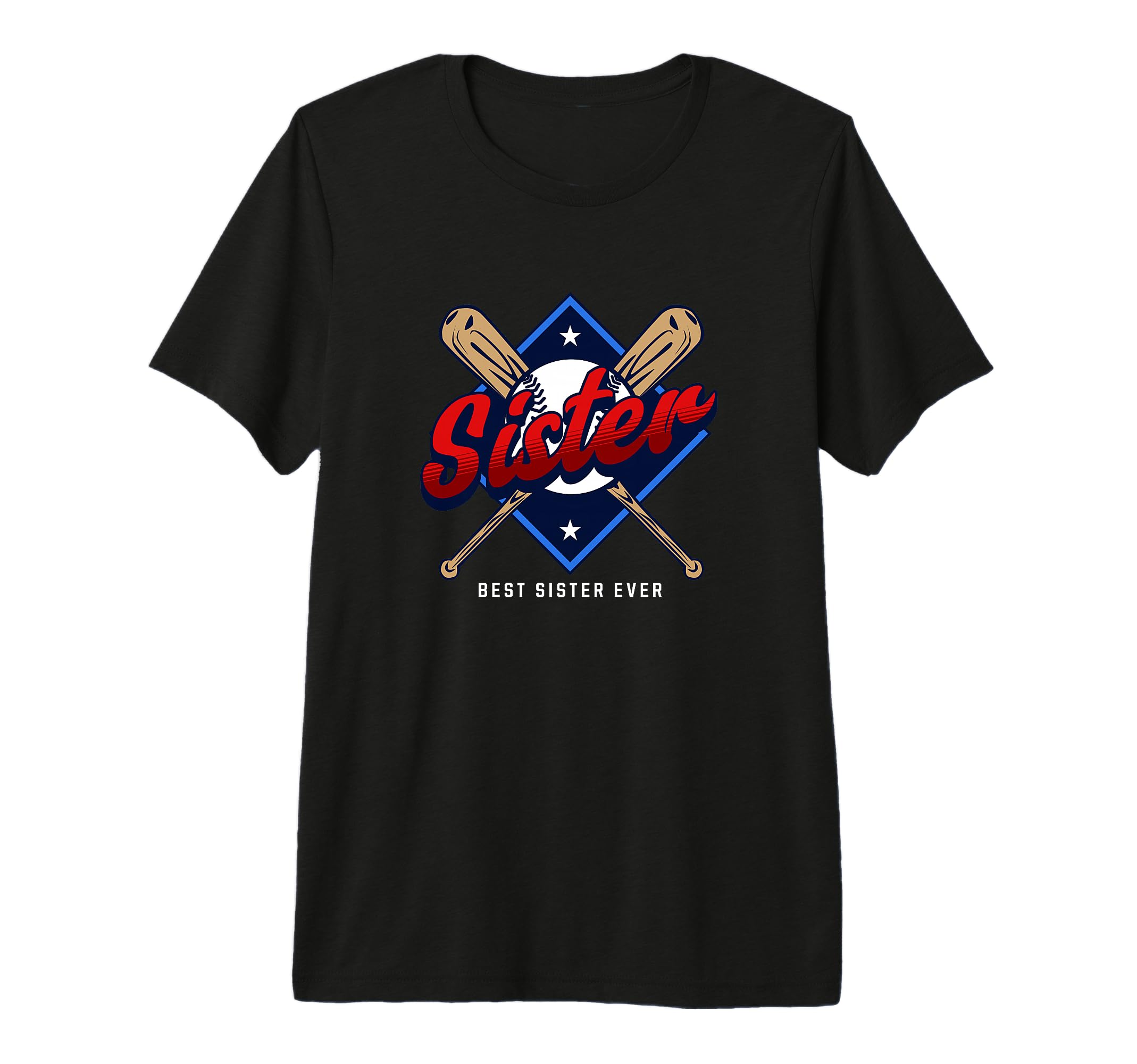 Baseball Sister Baseball Tri Blend T-Shirt - Custom Art Print for Adults - T-Shirt, Sweatshirt, Hoodie