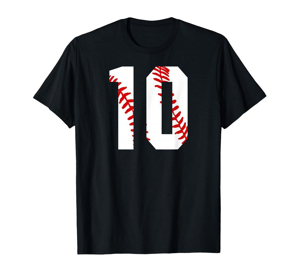 Baseball Mom 10 Jersey Baseball Number 10 T-Shirt - Graphic Print Men Women - T-Shirt, Sweatshirt, Hoodie