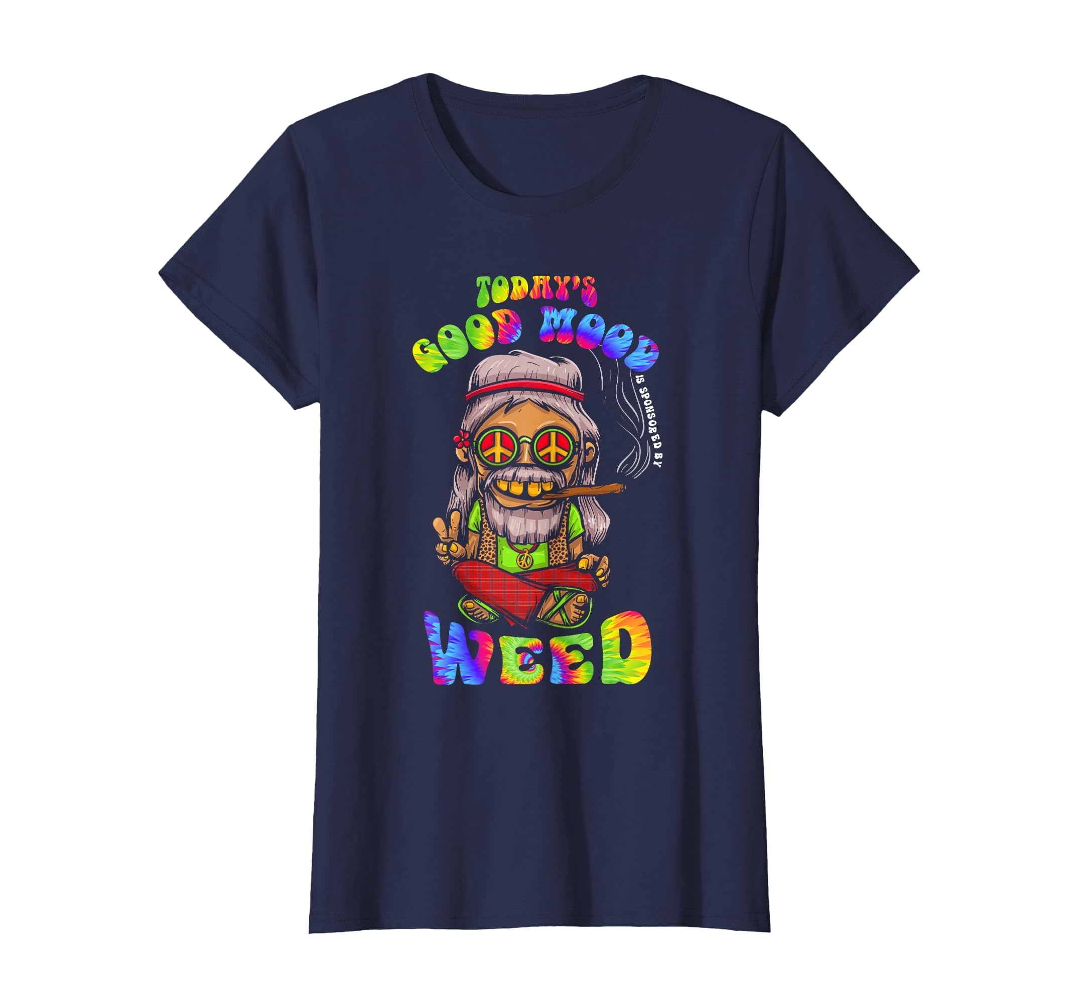 Hippie Weed Marijuana Cannabis 60S T-Shirt - Minimalist Print for Adults - T-Shirt, Sweatshirt, Hoodie