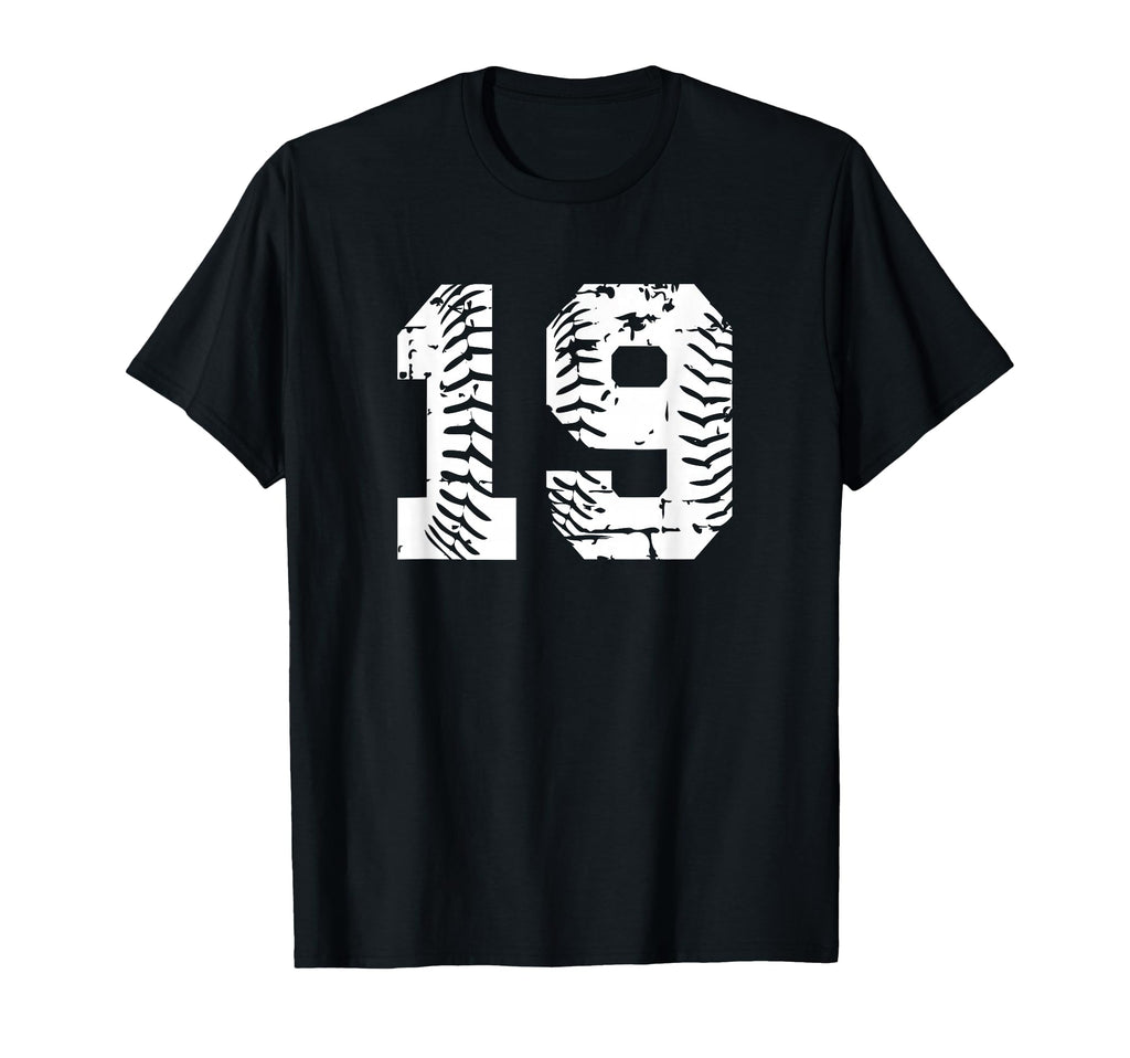 Baseball Softball Number 19 T-Shirt - Fun Novelty Design Men Women - T-Shirt, Sweatshirt, Hoodie
