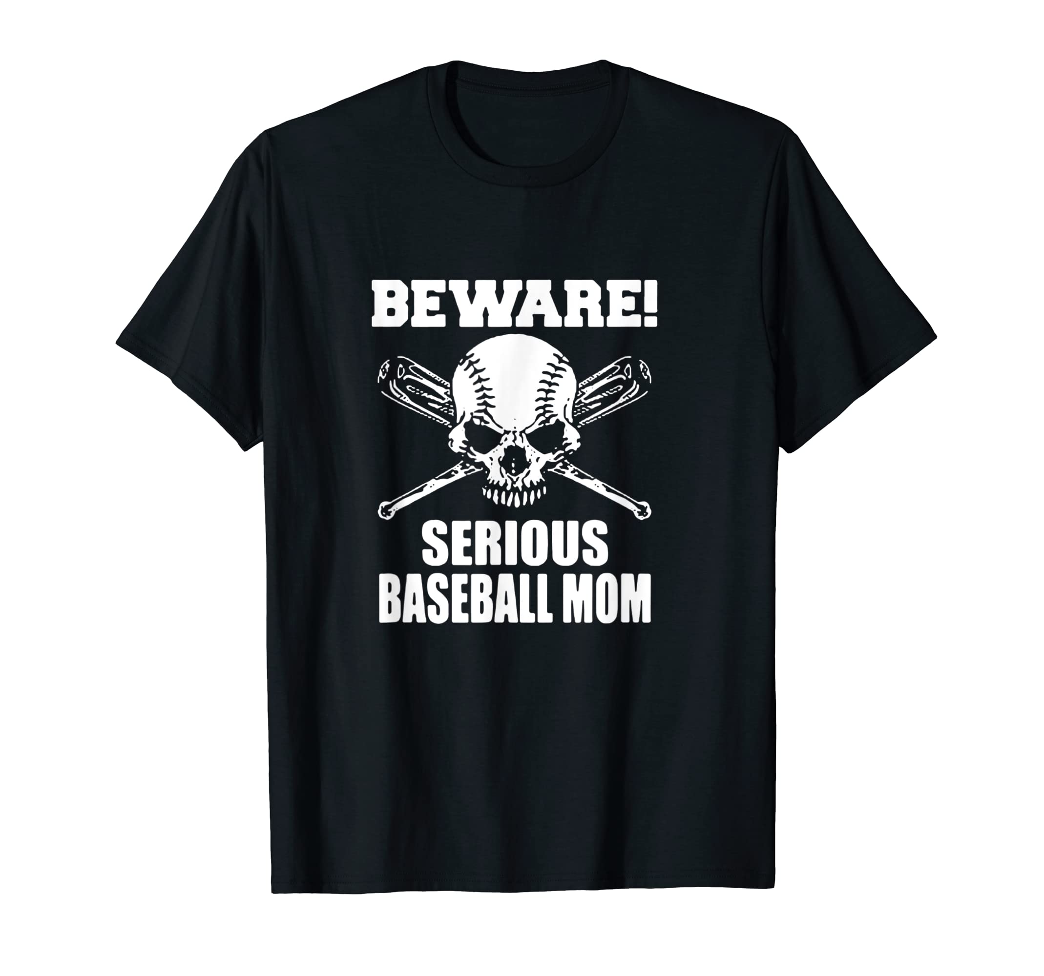 Baseball Beware Serious Mom Mother Sports Hoodie - Unique Graphic Unisex - T-Shirt, Sweatshirt, Hoodie