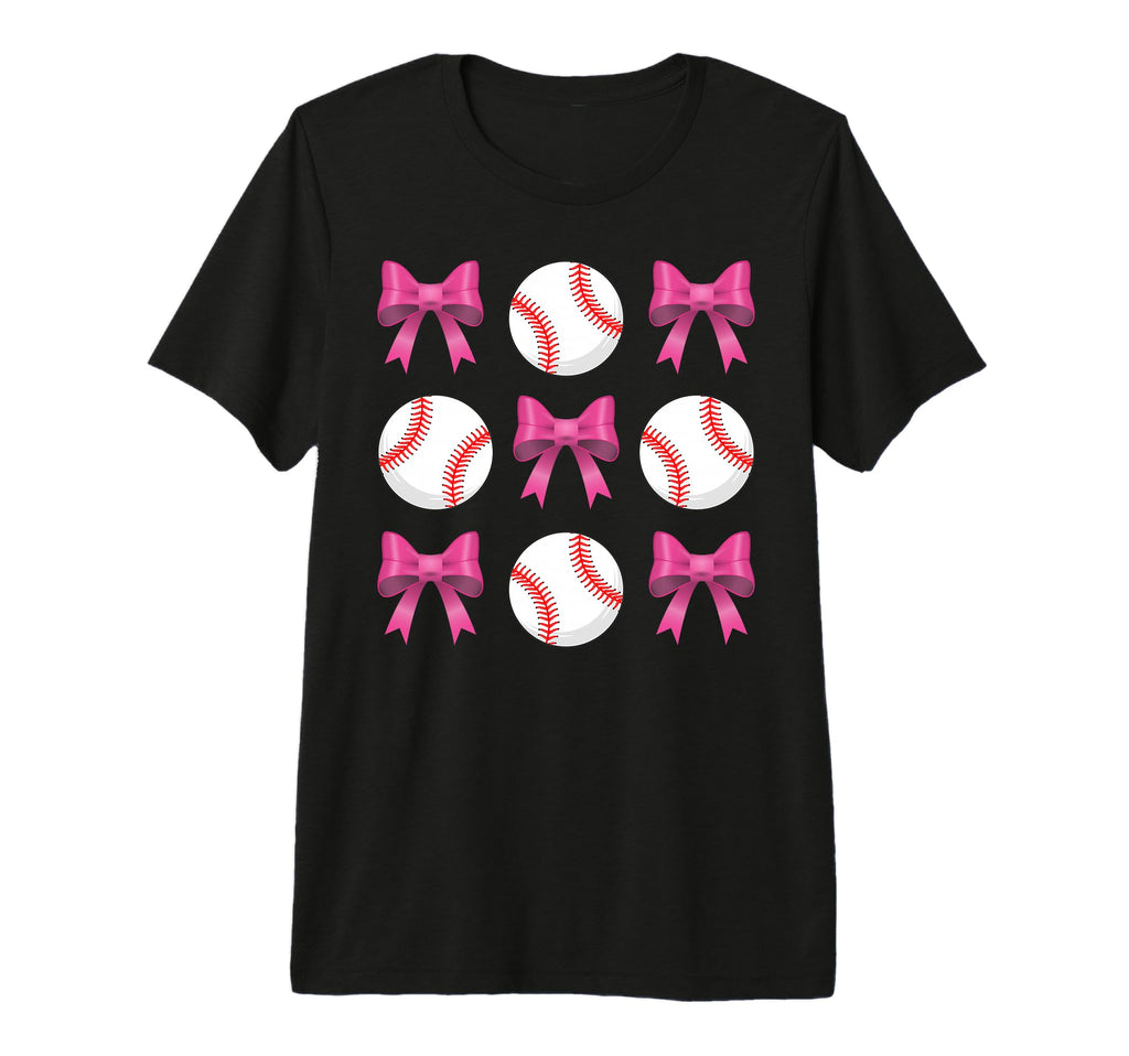 Baseball Mom Mama Coquette Bow Happy T-Shirt - Trendy Graphic Unisex - T-Shirt, Sweatshirt, Hoodie