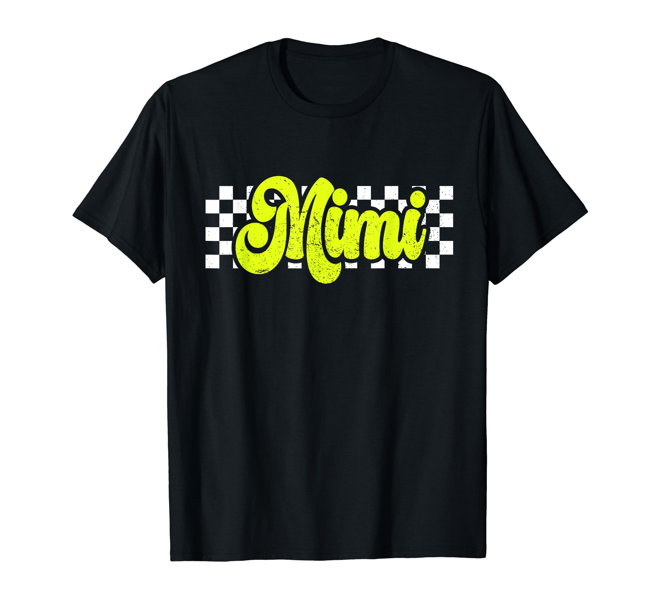Mimi Womens Checkered Distressed T-Shirt - Casual Everyday Wear Unisex - T-Shirt, Sweatshirt, Hoodie