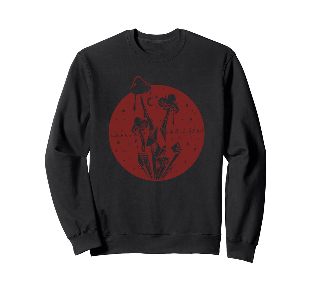 Crystals Mushrooms Witchy Alt Emo E Sweatshirt - Novelty Apparel Men Women - T-Shirt, Sweatshirt, Hoodie