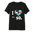 60S 1950S 1960S Diner Grid I Heart 50S T-Shirt - Novelty Apparel Unisex - T-Shirt, Sweatshirt, Hoodie