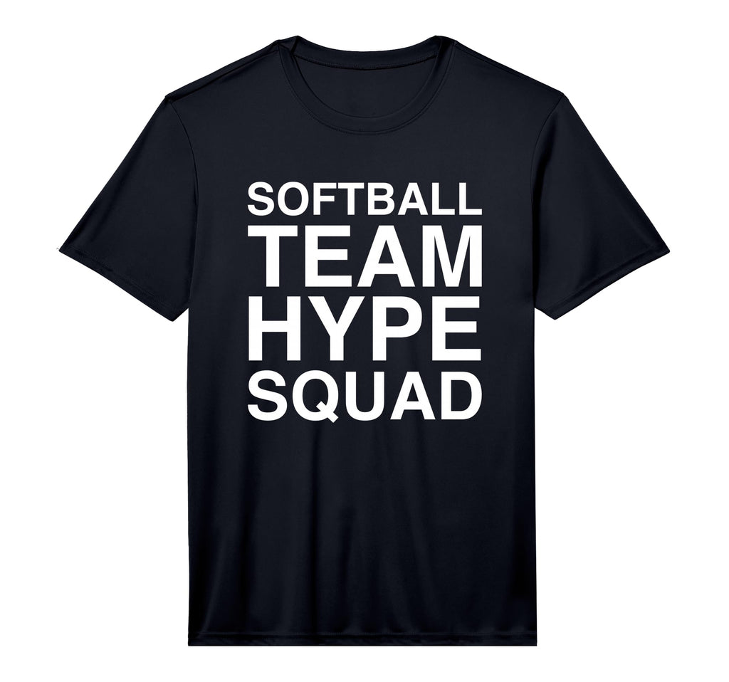 Softball Team Hype Squad Performance T-Shirt - Custom Art Print Unisex - T-Shirt, Sweatshirt, Hoodie