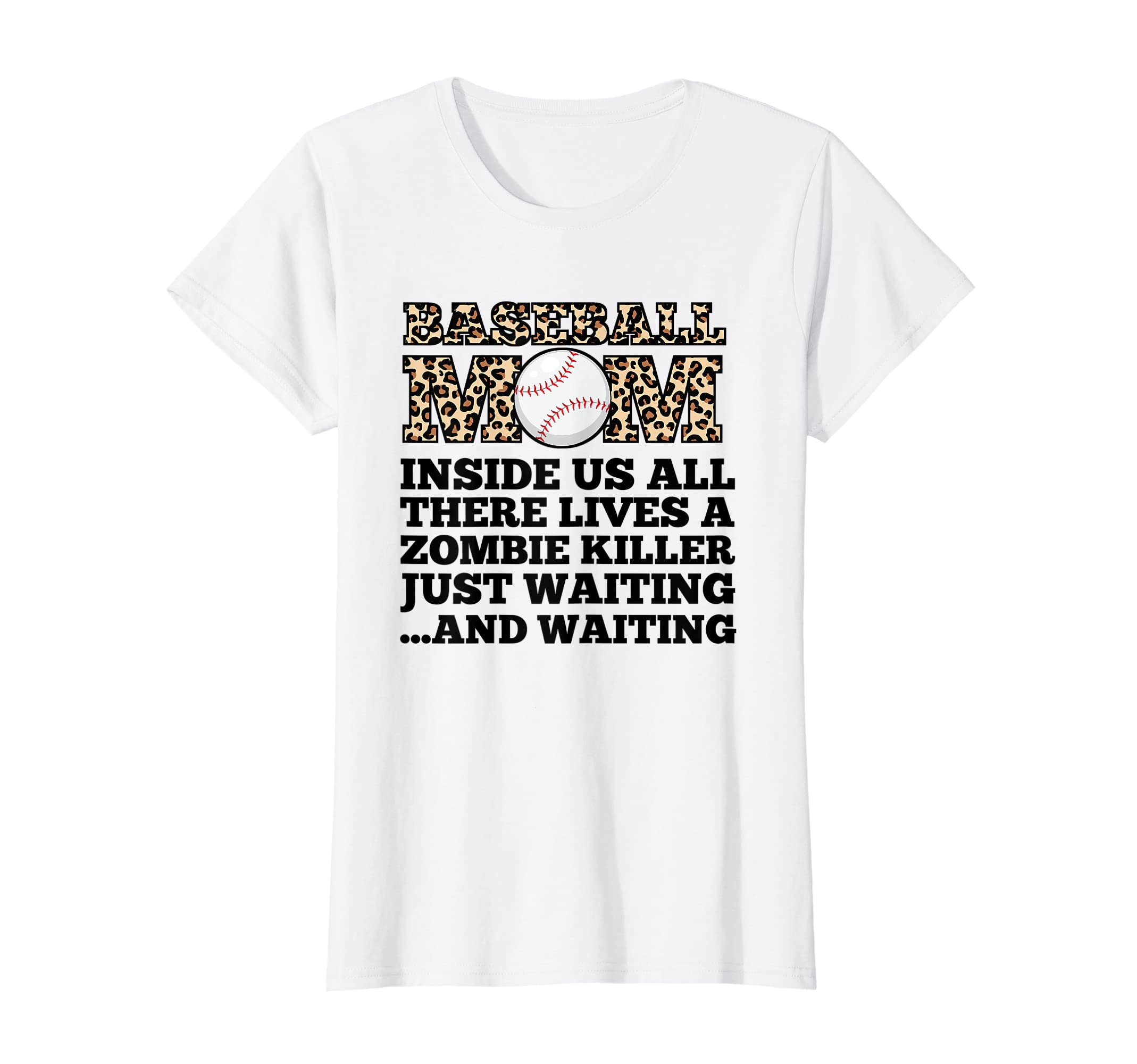 Womens Baseball Mom Inside Us All There T-Shirt - Graphic Print for Adults - T-Shirt, Sweatshirt, Hoodie