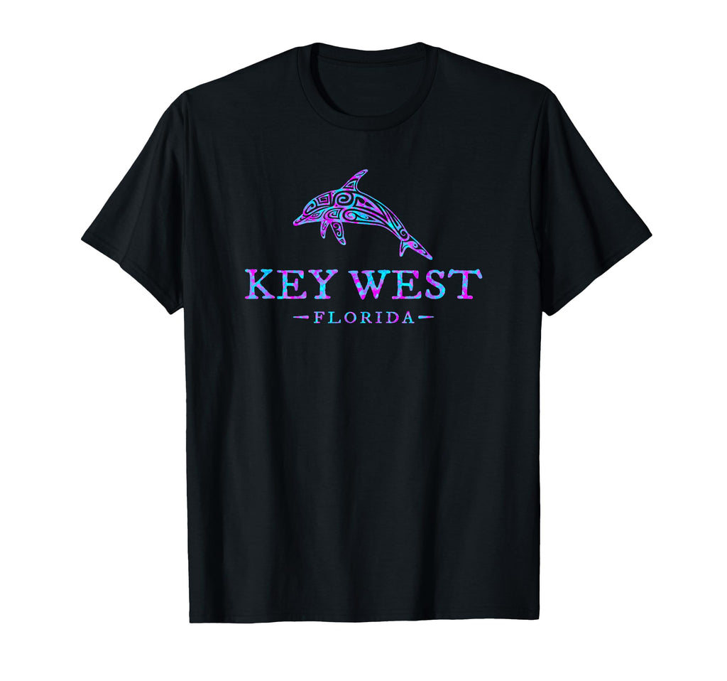 Key West Florida Souvenir Dolphin Mens T-Shirt - Trendy Graphic for Adults - T-Shirt, Sweatshirt, Hoodie