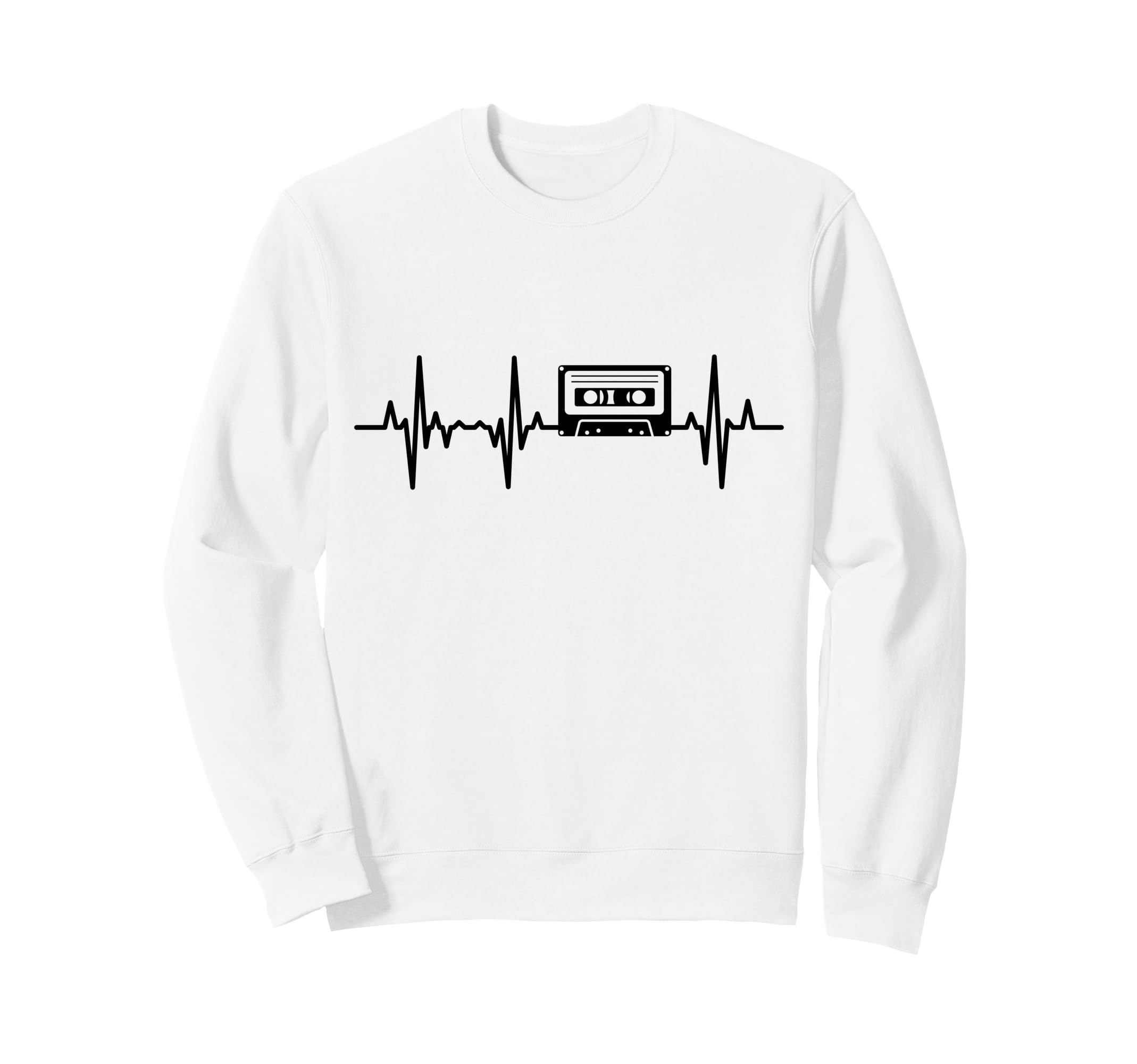 80S Cassette Tape Heartbeat Sweatshirt - Aesthetic Graphic Men Women - T-Shirt, Sweatshirt, Hoodie