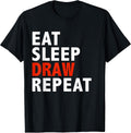 Eat sleep draw Merch - Adult & Kids T-Shirts, Sweatshirts & Hoodies apparel design preview 1