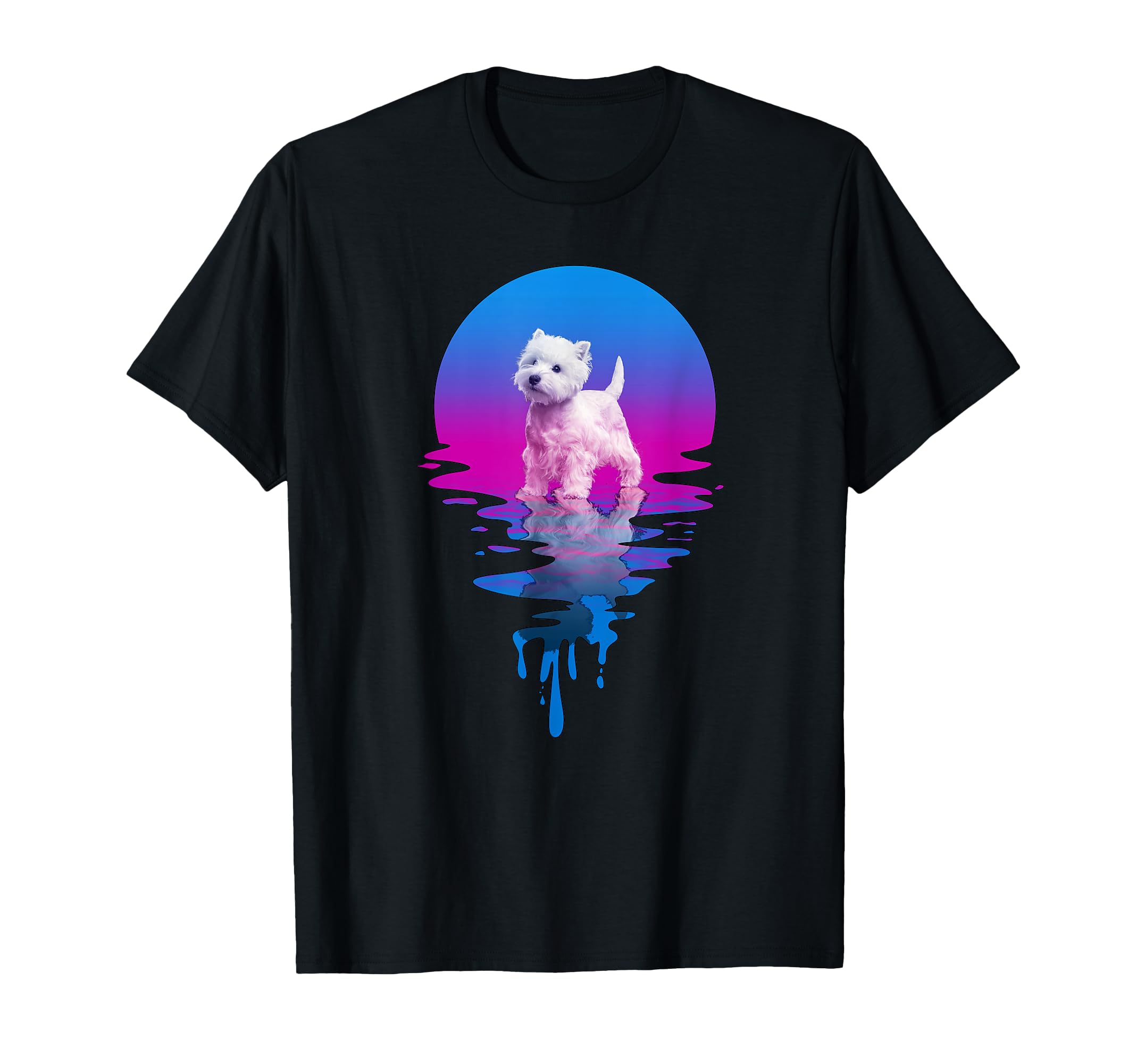 Sunset Westie T-Shirt - Trendy Graphic for Adults - T-Shirt, Sweatshirt, Hoodie