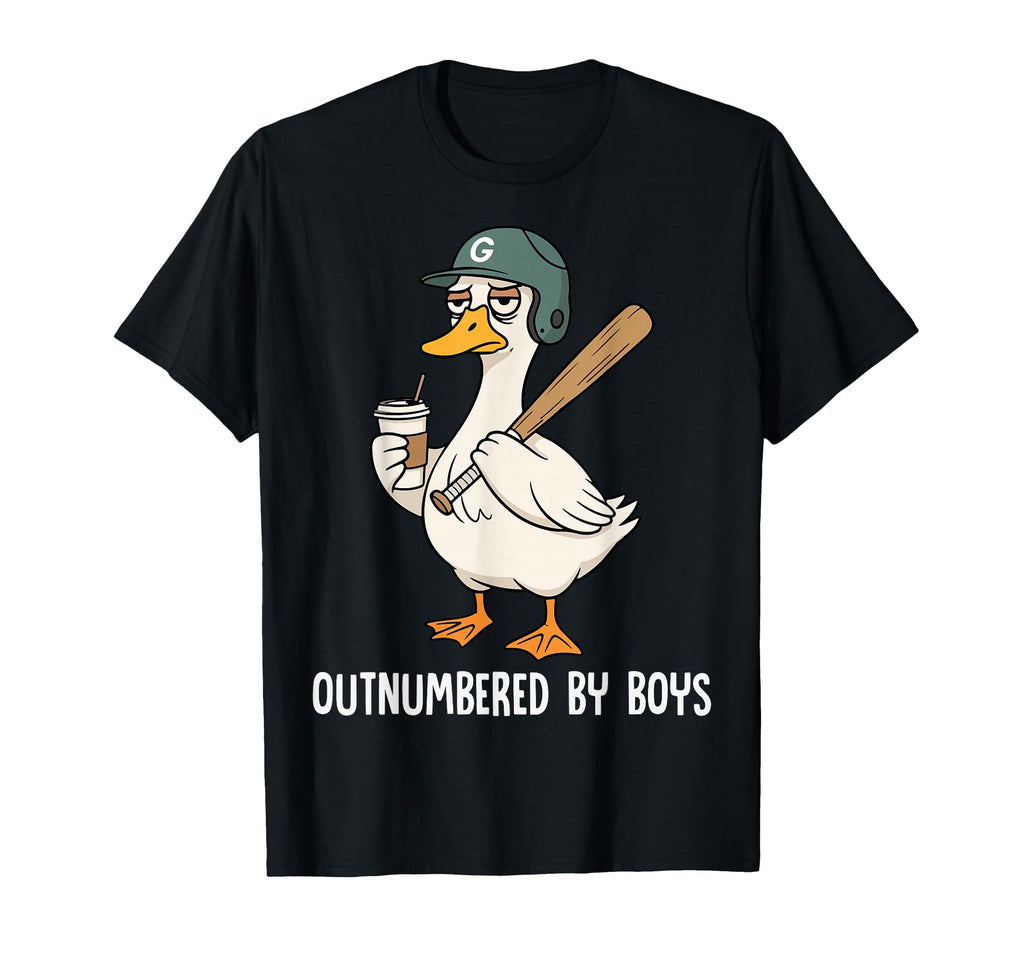 Funny Goose Baseball Mom Coffee T-Shirt - Graphic Print for Adults - T-Shirt, Sweatshirt, Hoodie