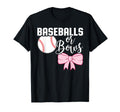 Baseballs Or Bows Gender Reveal Team Or T-Shirt - Graphic Print Men Women - T-Shirt, Sweatshirt, Hoodie