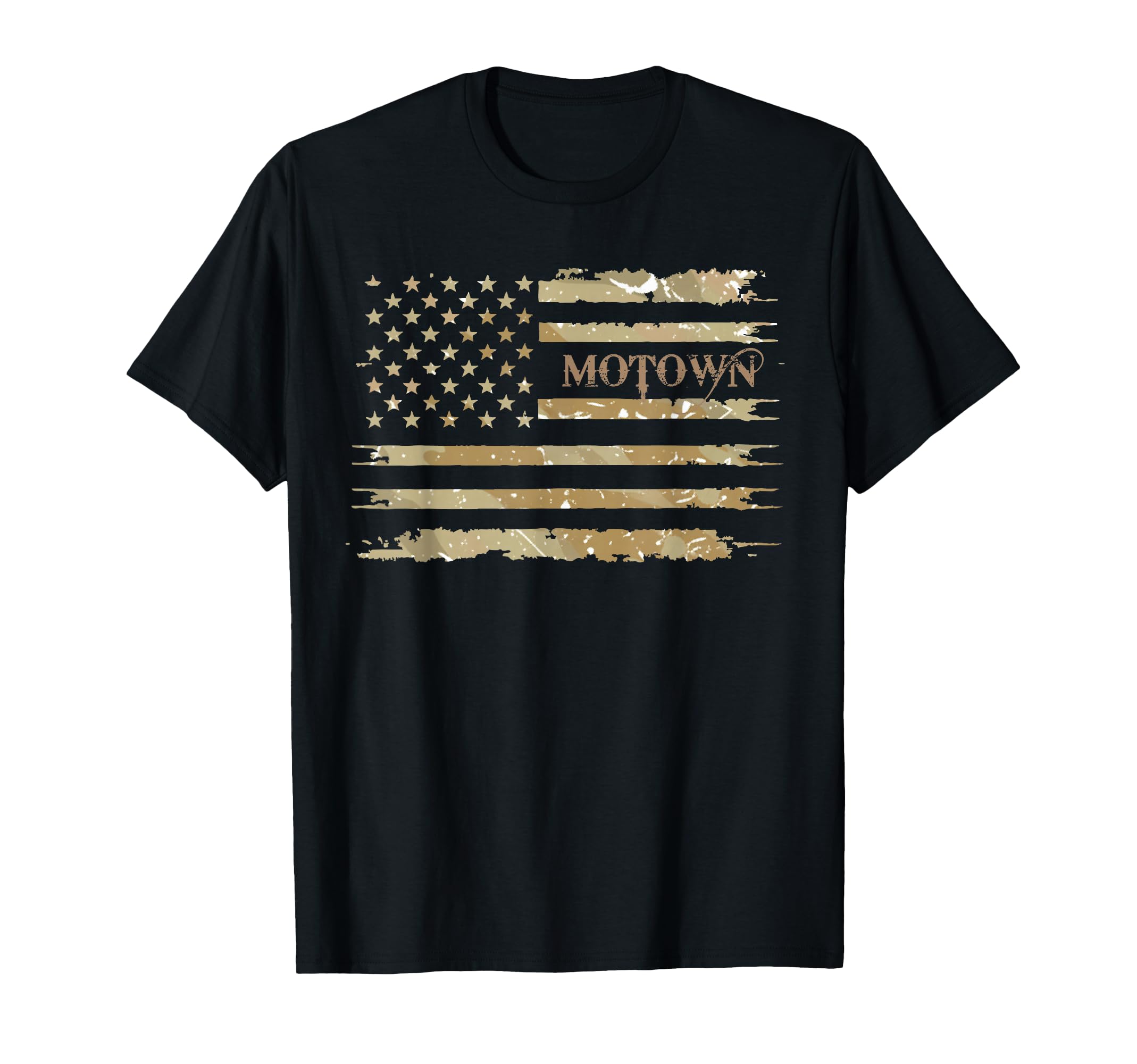 Motown Detroit Desert Camo Distressed T-Shirt - Unique Graphic Unisex - T-Shirt, Sweatshirt, Hoodie
